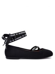 LOVE MOSCHINO Baleriny JA11141G1PIM0000 Czarny. Czarne balerinki damskie Love Moschino, bez wzorów, z materiału. Za 859.99 zł.