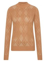 4funkyflavours Sweter "San-Ho_Zay" w kolorze jasnobrązowym rozmiar: S. Brązowe swetry klasyczne damskie 4funkyflavours, s, bez kołnierzyka. Za 148.96 zł.