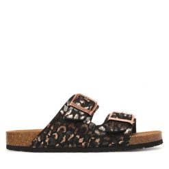 Klapki Tamaris. Brązowe klapki damskie Tamaris, bez wzorów, bez obcasa, bez zapięcia. Za 399.99 zł.