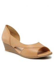 Lasocki Sandały OCE-TTT-06 Brązowy. Brązowe sandały damskie Lasocki, bez wzorów, ze skóry, bez obcasa, na koturnie, bez zapięcia. Za 84.99 zł.