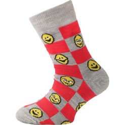 Skarpety merino TJE. Czerwone skarpetki damskie LASTING, bez wzorów, z elastanu. Za 46.00 zł.
