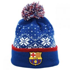 FC Barcelona czapka zimowa FCB Christmas Hat granatowy OSFM. Niebieskie czapki damskie FC BARCELONA, na zimę, bez wzorów. Za 89.00 zł.