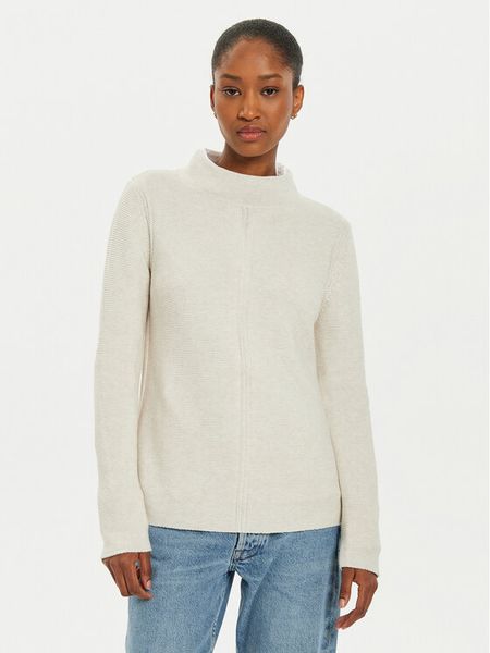 OUI Sweter 89211 1340107 Écru Regular Fit. Swetry klasyczne damskie Oui, z bawełny, bez kołnierzyka. Za 199.99 zł.