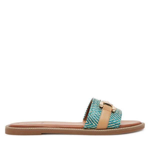 Klapki s.Oliver. Zielone klapki damskie S.Oliver, bez wzorów, bez obcasa, bez zapięcia. Za 219.99 zł.