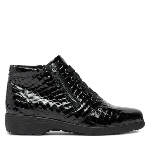 Botki Caprice. Czarne botki damskie Caprice, bez obcasa, na płaskiej podeszwie, bez zapięcia. Za 299.99 zł.