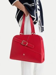 Beverly Hills Polo Club Torebka CEO-BHPC-C-006-09 Czerwony. Czerwone kuferki damskie Beverly Hills Polo Club, z materiału, bez dodatków. Za 219.99 zł.