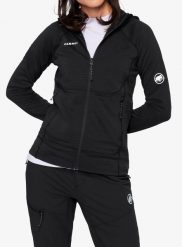 Bluza polarowa damska Mammut Taiss ML Hooded Jacket. Czarne bluzy damskie Mammut, l, bez wzorów, z elastanu, bez kaptura. Za 747.99 zł.