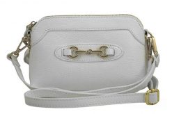 Listonoszka skórzana BARBERINI'S biała 967-32. Białe shopper bag Barberinis, z aplikacjami, ze skóry, małe, bez dodatków. Za 189.99 zł.