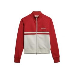 Damska bluza dresowa zapinana na zamek Superdry Ath Ess. Czerwone bluzy damskie Superdry, bez wzorów, z dresówki, bez kaptura. Za 282.95 zł.