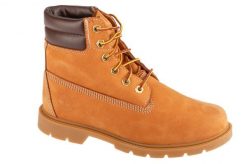 Trapery damskie, Linden Woods WP 6 Inch. Żółte trapery damskie Timberland, z materiału, przed kolano, bez zapięcia. Za 649.99 zł.