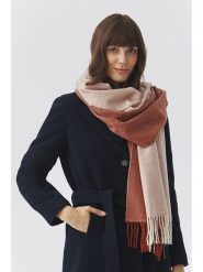 TATUUM Szal w kolorze beżowo-pomarańczowym - 184 x 42 cm rozmiar: onesize. Brązowe szaliki damskie TATUUM, bez wzorów, z materiału. Za 82.83 zł.