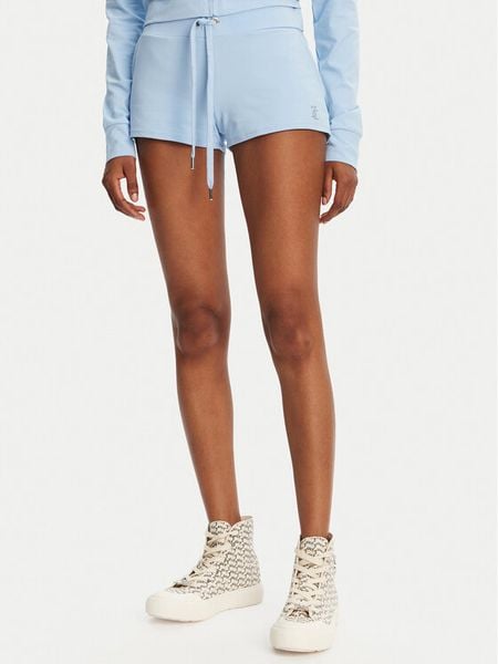Juicy Couture Szorty sportowe JCWHS125312 Błękitny Loose Fit. Niebieskie spodenki sportowe damskie Juicy Couture, s, bez wzorów, z bawełny. Za 209.99 zł.
