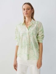 Someday Bluzka w kolorze zielono-żółtym rozmiar: S. Zielone bluzki damskie someday., s, bez wzorów, z bawełny, bez kołnierzyka, bez ramiączek. Za 139.20 zł.