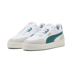 Sneakersy unisex Shuffle Downtown PUMA White Wild Green Vapor Gray. Białe obuwie sportowe damskie Puma, bez zapięcia, trekkingowe. Za 269.00 zł.