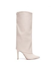 Nine West Kozaki SJ3645-2 Écru. Kozaki damskie Nine West, z materiału, bez obcasa, na szpilce, bez zapięcia. Za 359.99 zł.
