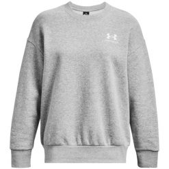 Bluza Under Armour Icon Fleece Crew. Szare bluzy damskie Under Armour, bez wzorów, bez kaptura. Za 189.99 zł.