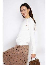 C& Jo Sweter w kolorze białym rozmiar: 34. Białe swetry klasyczne damskie C& Jo, z kaszmiru, bez kołnierzyka. Za 152.99 zł.