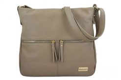 Shopperka skórzana BARBERINI'S beżowa 983-2. Brązowe shopper bag Barberinis, ze skóry, na ramię, duże, bez dodatków. Za 299.99 zł.