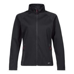 Damska kurtka wodoodporna Musto Essential Softshell. Czarne kurtki damskie Musto, bez wzorów, z softshellu, bez kaptura. Za 636.50 zł.