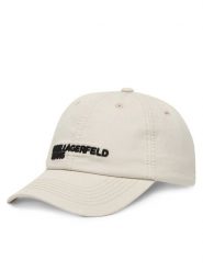 Karl Lagerfeld Jeans Czapka z daszkiem B2W33072 Kremowy. Białe czapki z daszkiem damskie Karl Lagerfeld Jeans, bez wzorów, z bawełny. Za 239.99 zł.