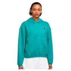 Damska bluza Nike W NKCT DF FLC HERITAGE HOODIE DC3580-392. Zielone bluzy damskie Nike, xs, bez wzorów, z bawełny, bez kaptura. Za 274.02 zł.