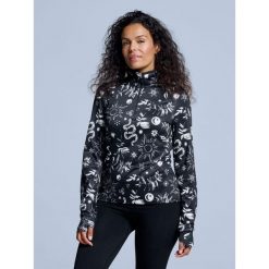 Bluza narciarska - Damska - Cabin Life - Czarny wielokolorowy. Czarne bluzy damskie POEDERBAAS, na zimę, xs, bez wzorów, z elastanu, bez kaptura. W wyprzedaży za 242.82 zł.