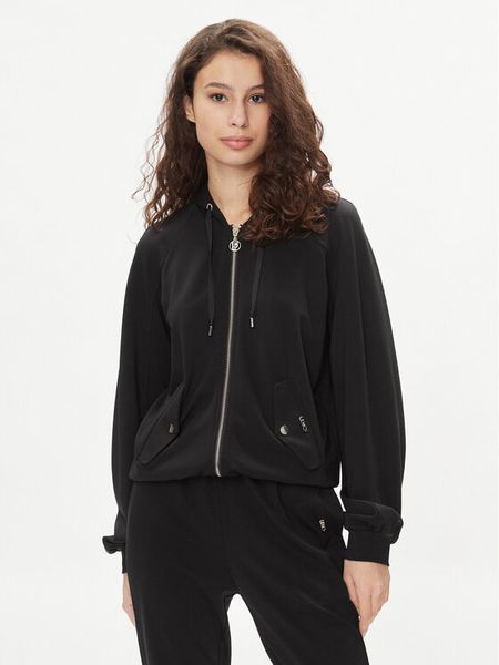 Liu Jo Bluza TA4273 J5942 Czarny Regular Fit. Czarne bluzy damskie Liu Jo, s, bez wzorów, z syntetyku, bez kaptura. Za 399.99 zł.