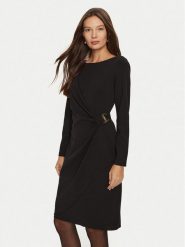 DKNY Sukienka koktajlowa DD4H1242 Czarny Slim Fit. Czarne sukienki damskie DKNY, bez wzorów, z syntetyku, wizytowe, bez ramiączek. Za 399.99 zł.