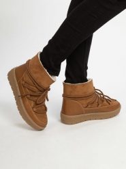 Bellucci Botki zimowe w kolorze jasnobrązowym rozmiar: 37. Brązowe botki damskie Bellucci, na zimę, bez obcasa, bez zapięcia. Za 169.67 zł.