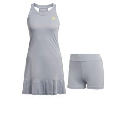 Sukienka damskiego klubu tenisowego adidas. Szare sukienki damskie Adidas, bez wzorów, sportowe, bez ramiączek. W wyprzedaży za 240.00 zł.