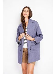 ASSUILI Płaszcz przejściowy w kolorze lawendowym rozmiar: 36. Różowe płaszcze damskie Assuili, bez wzorów, z wełny, bez kaptura. Za 343.73 zł.