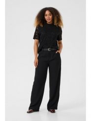 Kaffe Bluzka w kolorze czarnym rozmiar: L. Czarne bluzki damskie Kaffe, l, bez wzorów, z koronki, bez kołnierzyka, bez ramiączek. Za 86.99 zł.