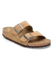 Birkenstock Skórzane klapki "Arizona" w kolorze beżowym rozmiar: 36. Brązowe klapki damskie Birkenstock, bez wzorów, ze skóry, z otwartym noskiem, bez obcasa, bez zapięcia. Za 232.23 zł.
