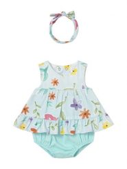 Mayoral Sukienka letnia 1290 Zielony Regular Fit. Zielone sukienki dziewczęce Mayoral, bez wzorów, z bawełny, bez ramiączek, proste. Za 159.99 zł.