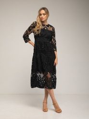 Tantra Sukienka w kolorze czarnym rozmiar: L. Czarne sukienki damskie Tantra, bez wzorów, z koronki, bez ramiączek. Za 262.29 zł.