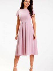 Sukienka Model A569 Dirty Pink - awama. Różowe sukienki damskie Awama, bez wzorów, z elastanu, bez ramiączek. Za 278.53 zł.