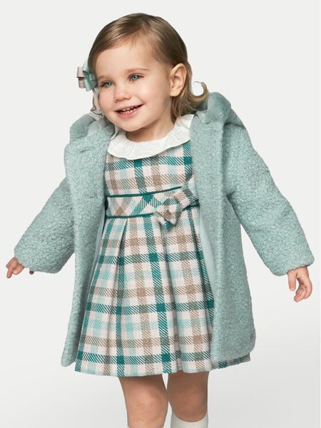 Mayoral Sukienka elegancka 2903 Zielony Regular Fit. Zielone sukienki dziewczęce Mayoral, bez wzorów, z syntetyku, bez ramiączek. Za 119.99 zł.