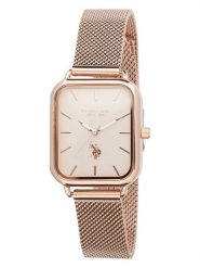 U.S. Polo Assn. Zegarek kwarcowy w kolorze złoto-kremowym rozmiar: onesize. Brązowe, analogowe zegarki damskie U.S. Polo Assn., metalowe. Za 231.13 zł.