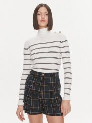 Liu Jo Golf MF3002 MS99E Biały Slim Fit. Białe golfy damskie Liu Jo, xl, bez wzorów, z syntetyku, bez ramiączek. Za 579.99 zł.
