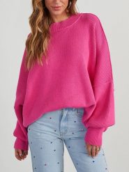 Milan Kiss Sweter w kolorze różowym rozmiar: M. Różowe swetry klasyczne damskie Milan Kiss, m, bez kołnierzyka. Za 175.67 zł.