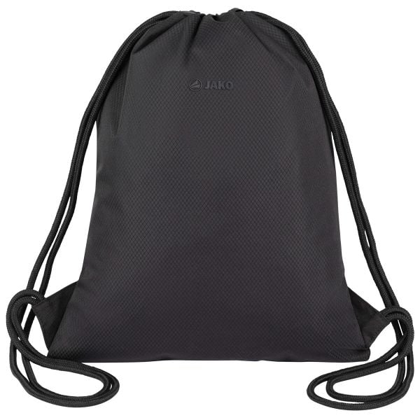 Torba sportowa Jako Gymsack. Czarne torby sportowe JAKO, bez wzorów, z gumy. Za 128.00 zł.