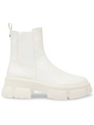 Steve Madden Skórzane sztyblety w kolorze kremowym rozmiar: 39. Brązowe botki damskie Steve Madden. Za 237.17 zł.