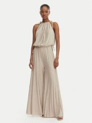 BOSS Kombinezon Edecki 50559000 Beżowy jasny Regular Fit. Brązowe sukienki damskie Boss, bez wzorów, z syntetyku, bez ramiączek. Za 1,249.00 zł.