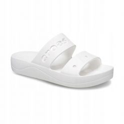 Klapki Dla Dorosłych Crocs Baya Platform. Brązowe klapki damskie Crocs, bez wzorów, z materiału, bez obcasa, bez zapięcia. Za 139.99 zł.