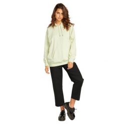 Bluza sportowa damska Volcom Truly Stoked. Zielone bluzy damskie Volcom, s, bez wzorów, z bawełny, bez kaptura. Za 146.00 zł.