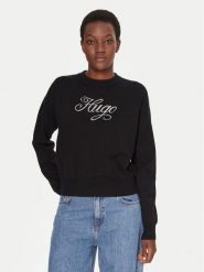 HUGO Sweter Slogix_B 50548145 Czarny Relaxed Fit. Czarne swetry klasyczne damskie Hugo, m, z syntetyku, bez kołnierzyka. Za 419.99 zł.