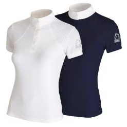 Kurtka jeździecka z mikroperforowanymi wstawkami dla kobiet Tattini. Niebieskie kurtki damskie TATTINI, l, bez wzorów, z materiału, bez kaptura. Za 374.00 zł.