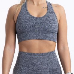 Xtreme Sportswear damski top sportowy Antracyt melanż. Szare biustonosze sportowe damskie XTREME, bez zapięcia, na fitness i siłownię. Za 99.99 zł.