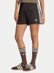 Adidas Szorty sportowe Lace 3 Stripes LG4266 Brązowy Regular Fit. Brązowe spodenki sportowe damskie Adidas, m, bez wzorów, z bawełny. Za 179.99 zł.