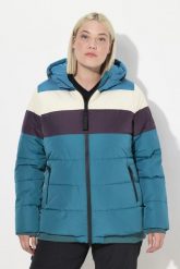 Damskie Kurtka funkcyjna wodoodporna dwukierunkowy zamek błyskawiczny kaptur. Niebieskie kurtki damskie Ulla Popken, plus size, bez wzorów, z materiału, z kapturem. Za 699.99 zł.